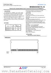 MH8D64AKQC-10 datasheet pdf Mitsubishi Electric Corporation