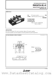 RM30TA-H datasheet pdf Mitsubishi Electric Corporation