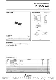 FY10AAJ-03A datasheet pdf Mitsubishi Electric Corporation