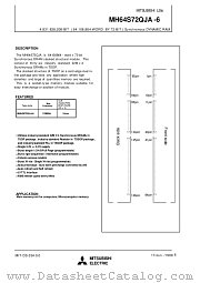 MH64S72QJA-6 datasheet pdf Mitsubishi Electric Corporation