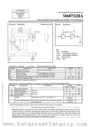 M68732HA datasheet pdf Mitsubishi Electric Corporation