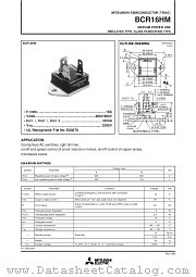 BCR16HM datasheet pdf Mitsubishi Electric Corporation