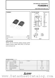 FS40SM-6 datasheet pdf Mitsubishi Electric Corporation