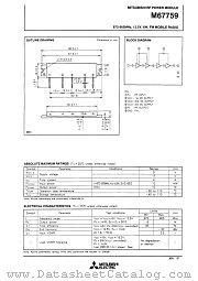 M67759 datasheet pdf Mitsubishi Electric Corporation