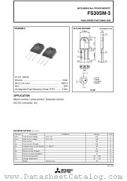 FS30SM-3 datasheet pdf Mitsubishi Electric Corporation