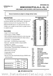 M5M4V64S30ATP-8A datasheet pdf Mitsubishi Electric Corporation