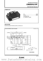 CM600HU-24F datasheet pdf Mitsubishi Electric Corporation