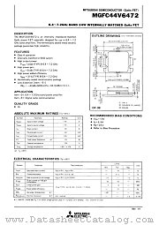 MGFC44V6472 datasheet pdf Mitsubishi Electric Corporation