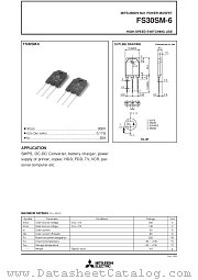 FS30SM-6 datasheet pdf Mitsubishi Electric Corporation