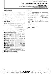M37225M6-XXXSP datasheet pdf Mitsubishi Electric Corporation