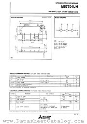 M57704UH datasheet pdf Mitsubishi Electric Corporation