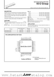 M34512M4-XXXFP datasheet pdf Mitsubishi Electric Corporation