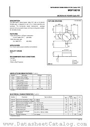 MGF1601B datasheet pdf Mitsubishi Electric Corporation