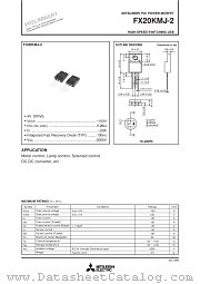FX20KMJ-2 datasheet pdf Mitsubishi Electric Corporation