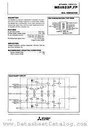 M51923P datasheet pdf Mitsubishi Electric Corporation