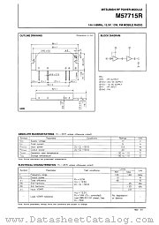 M57715R datasheet pdf Mitsubishi Electric Corporation