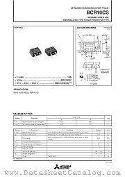 BCR10CS datasheet pdf Mitsubishi Electric Corporation