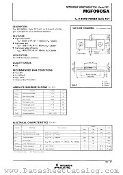 MGF0905A datasheet pdf Mitsubishi Electric Corporation