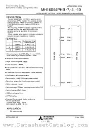 MH16S64PHB-7 datasheet pdf Mitsubishi Electric Corporation