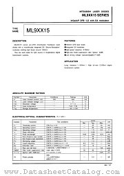 ML9XX15 SERIES datasheet pdf Mitsubishi Electric Corporation