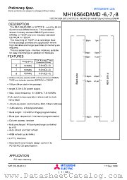 MH16S64DAMD-6 datasheet pdf Mitsubishi Electric Corporation