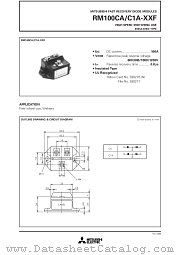 RM100C1A-XXF datasheet pdf Mitsubishi Electric Corporation