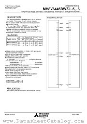 MH8V6445BWZJ-5 datasheet pdf Mitsubishi Electric Corporation