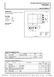 FA01220A datasheet pdf Mitsubishi Electric Corporation