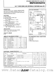 MGFC40V6472 datasheet pdf Mitsubishi Electric Corporation