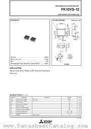 FK10VS-12 datasheet pdf Mitsubishi Electric Corporation