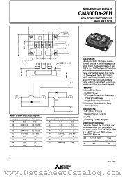 CM300DY-28H datasheet pdf Mitsubishi Electric Corporation