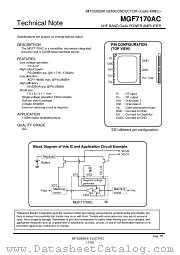 MGF7170AC datasheet pdf Mitsubishi Electric Corporation