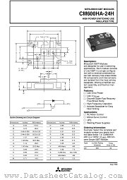 CM600HA-24H datasheet pdf Mitsubishi Electric Corporation