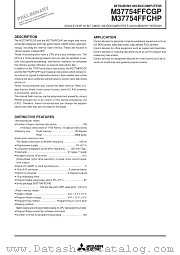 M37754FFCGP datasheet pdf Mitsubishi Electric Corporation