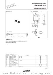FX20ASJ-03 datasheet pdf Mitsubishi Electric Corporation
