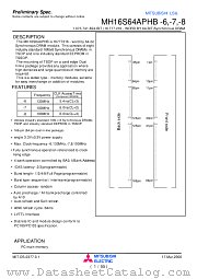 MH16S64APHB-6 datasheet pdf Mitsubishi Electric Corporation