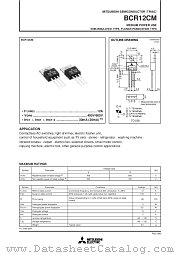 BCR12CM datasheet pdf Mitsubishi Electric Corporation