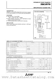 2SC1970 datasheet pdf Mitsubishi Electric Corporation