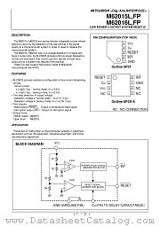 M62016L datasheet pdf Mitsubishi Electric Corporation