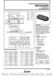 PM15CSJ060 datasheet pdf Mitsubishi Electric Corporation