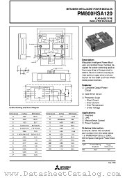 PM800HSA120 datasheet pdf Mitsubishi Electric Corporation