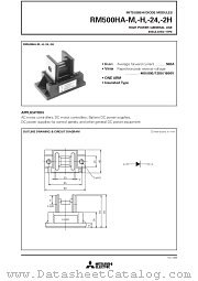 RM500HA-H datasheet pdf Mitsubishi Electric Corporation