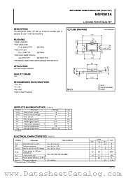MGF0910A datasheet pdf Mitsubishi Electric Corporation