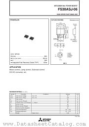 FS30ASJ-06 datasheet pdf Mitsubishi Electric Corporation