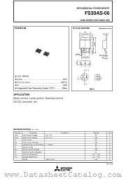 FS30AS-06 datasheet pdf Mitsubishi Electric Corporation