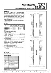 M5M44260CJ-5S datasheet pdf Mitsubishi Electric Corporation