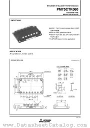 PM75CTK060 datasheet pdf Mitsubishi Electric Corporation
