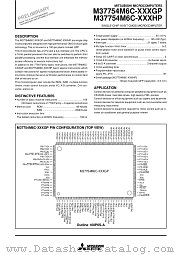 M37754M6C-XXXGP datasheet pdf Mitsubishi Electric Corporation