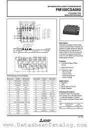 PM100CSA060 datasheet pdf Mitsubishi Electric Corporation