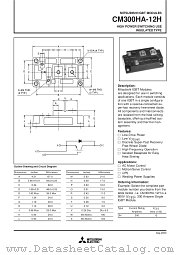 CM300HA-12H datasheet pdf Mitsubishi Electric Corporation